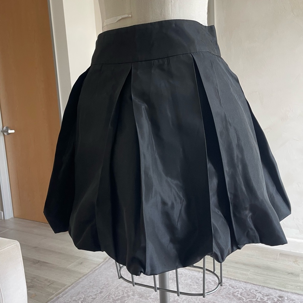 SILK TAFFETA BUBBLE MINI SKIRT | Size S
